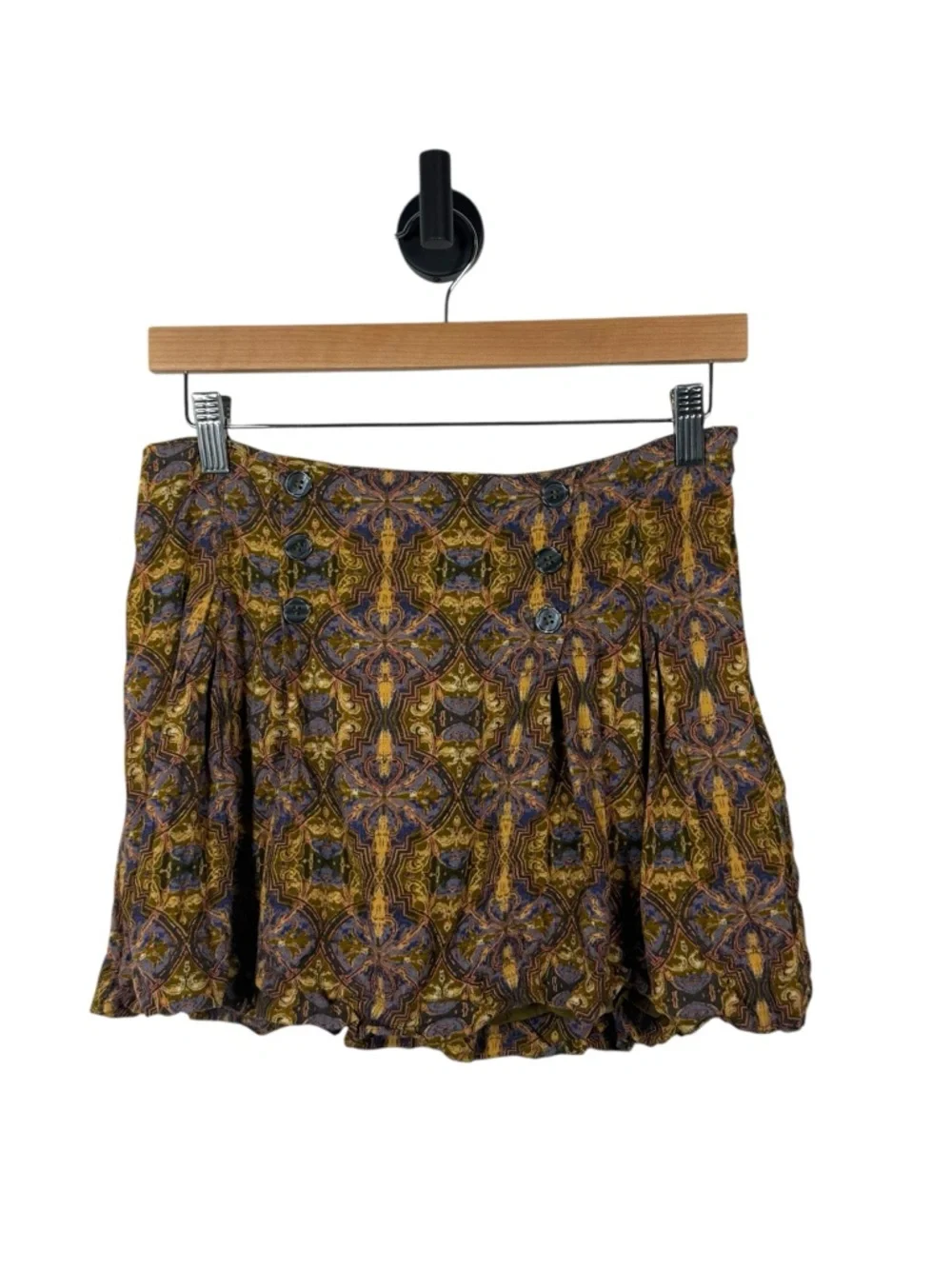 Free People Women’s Lovers Lane Lined Pleated Mini Skirt Night Combo Sz 6